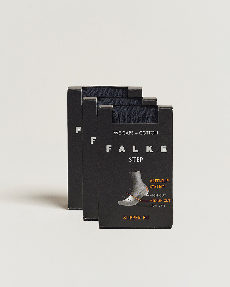 Mies | Alusvaatteet | Falke | 3-pack Step In Box Loafer Socks Navy