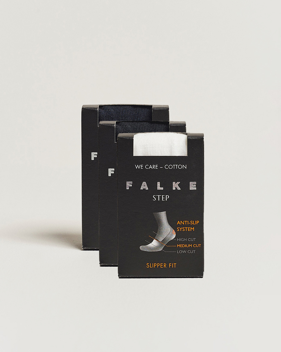 Mies | Alusvaatteet | Falke | 3-pack Step In Box Loafer Socks White/Black/Navy