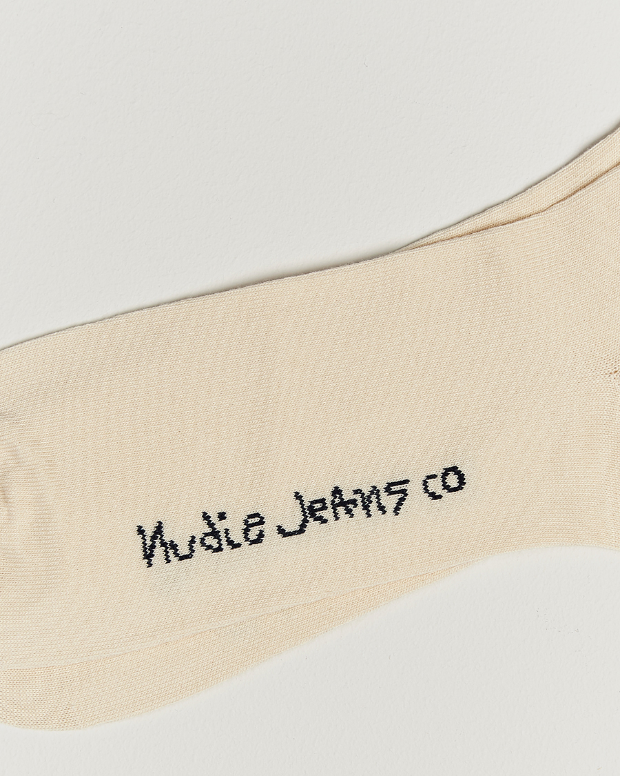 Mies | Alusvaatteet | Nudie Jeans | 3-pack Amundsson Tennis Socks Off White/Navy