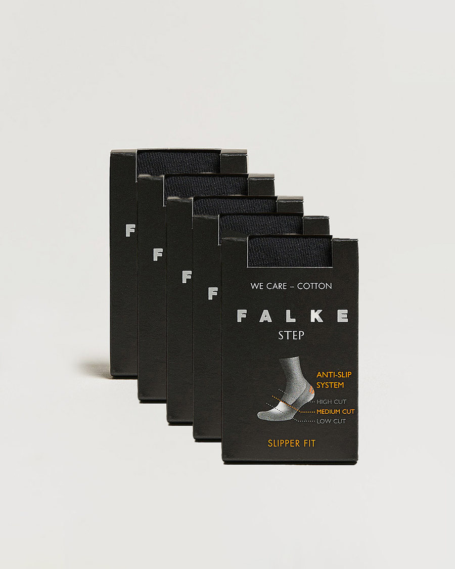 Mies | Alusvaatteet | Falke | 5-pack Step In Box Loafer Socks Black