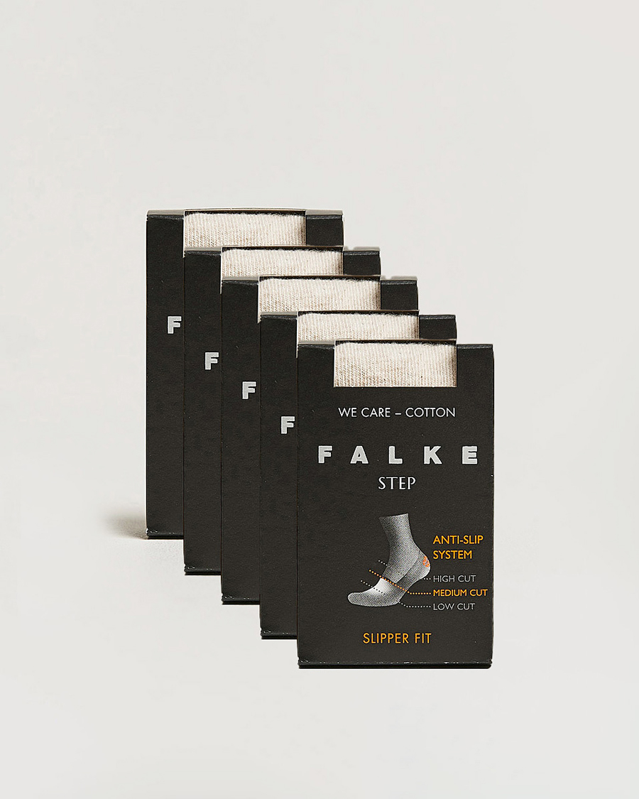 Mies | Alusvaatteet | Falke | 5-pack Step In Box Loafer Socks Nature
