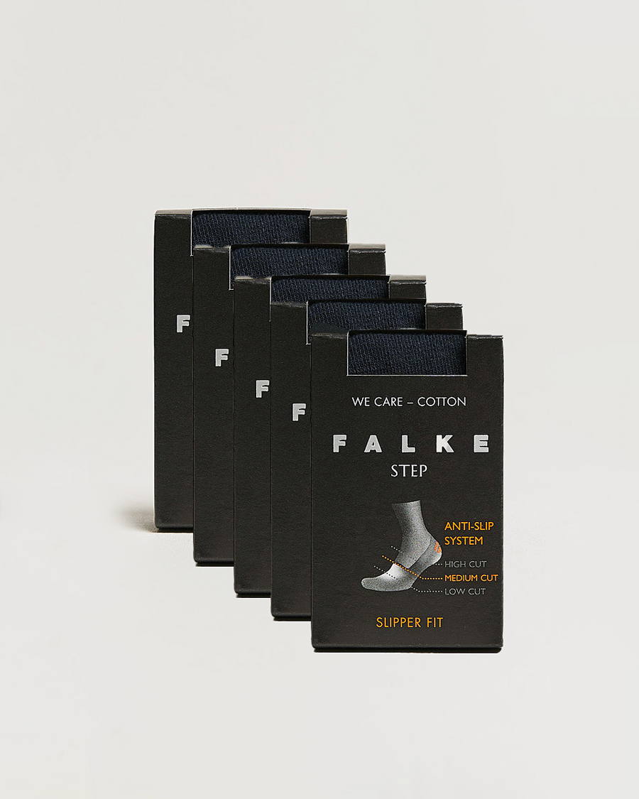 Mies | Alusvaatteet | Falke | 5-pack Step In Box Loafer Socks Navy