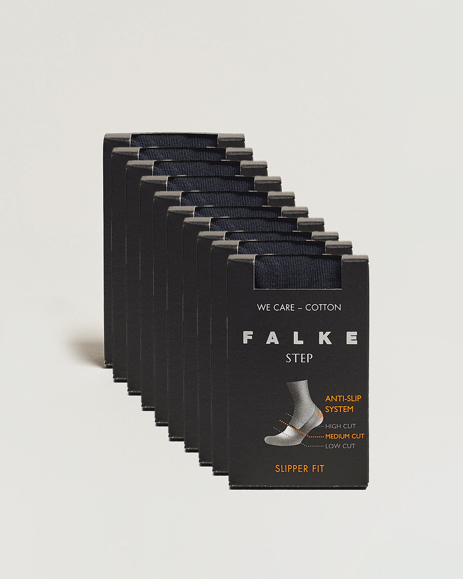 Mies | Alusvaatteet | Falke | 10-pack Step In Box Loafer Socks Navy