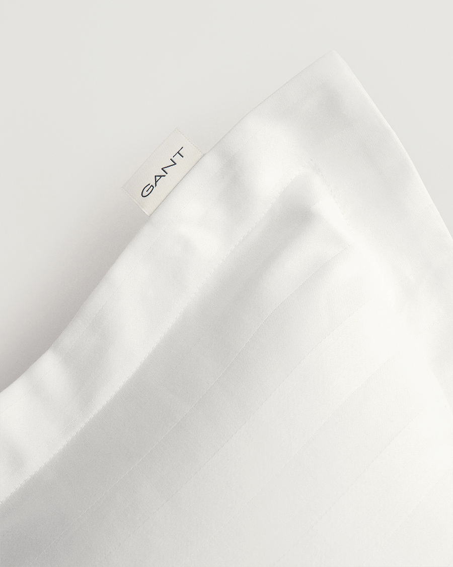 Mies | Kotiin | GANT | Sateen Striped Duvet & Pillowcase Set White