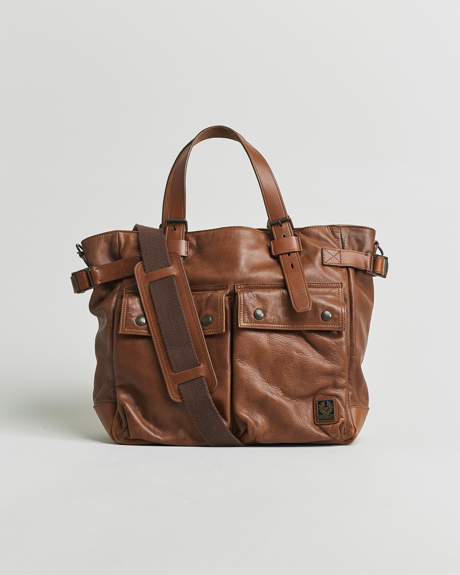 Mies | Belstaff Touring Leather Tote Bag Cognac | Pre-owned | Belstaff Touring Leather Tote Bag Cognac