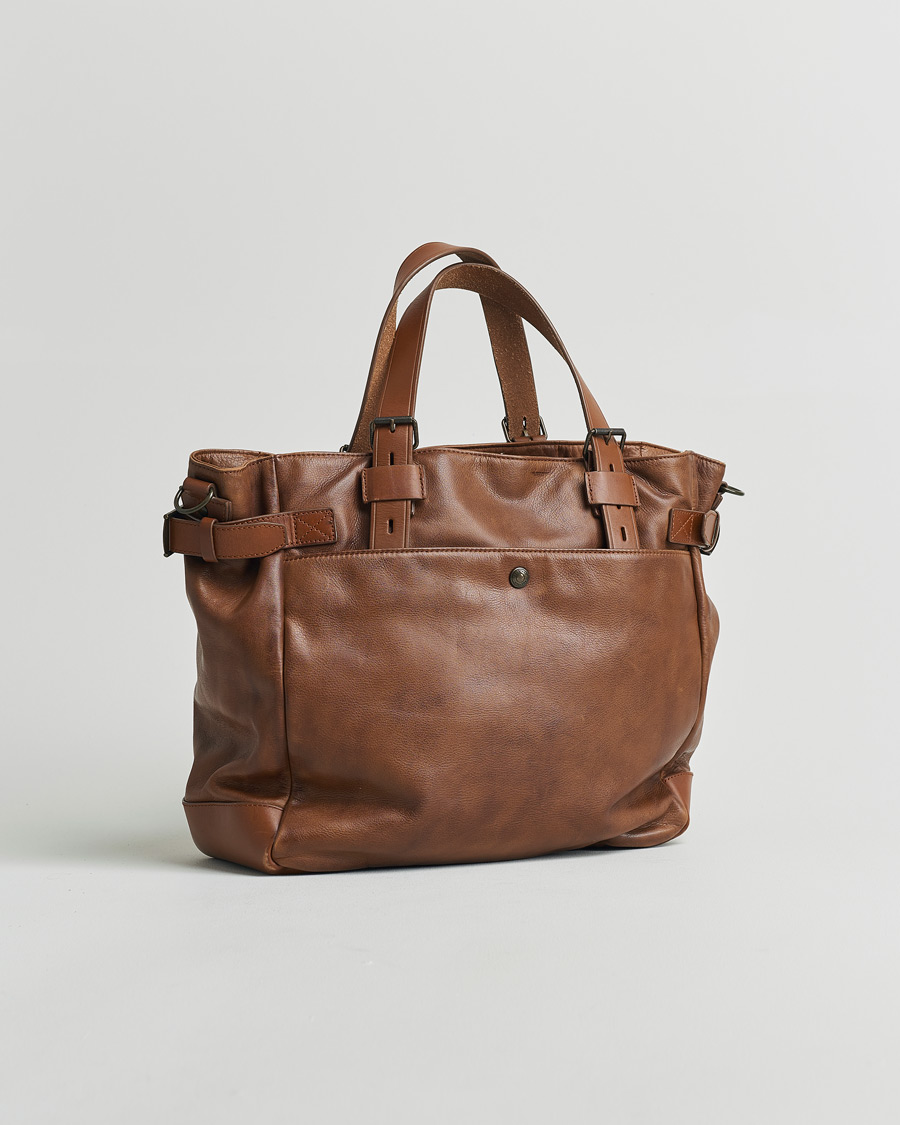 Mies | Belstaff Touring Leather Tote Bag Cognac | Pre-owned | Belstaff Touring Leather Tote Bag Cognac