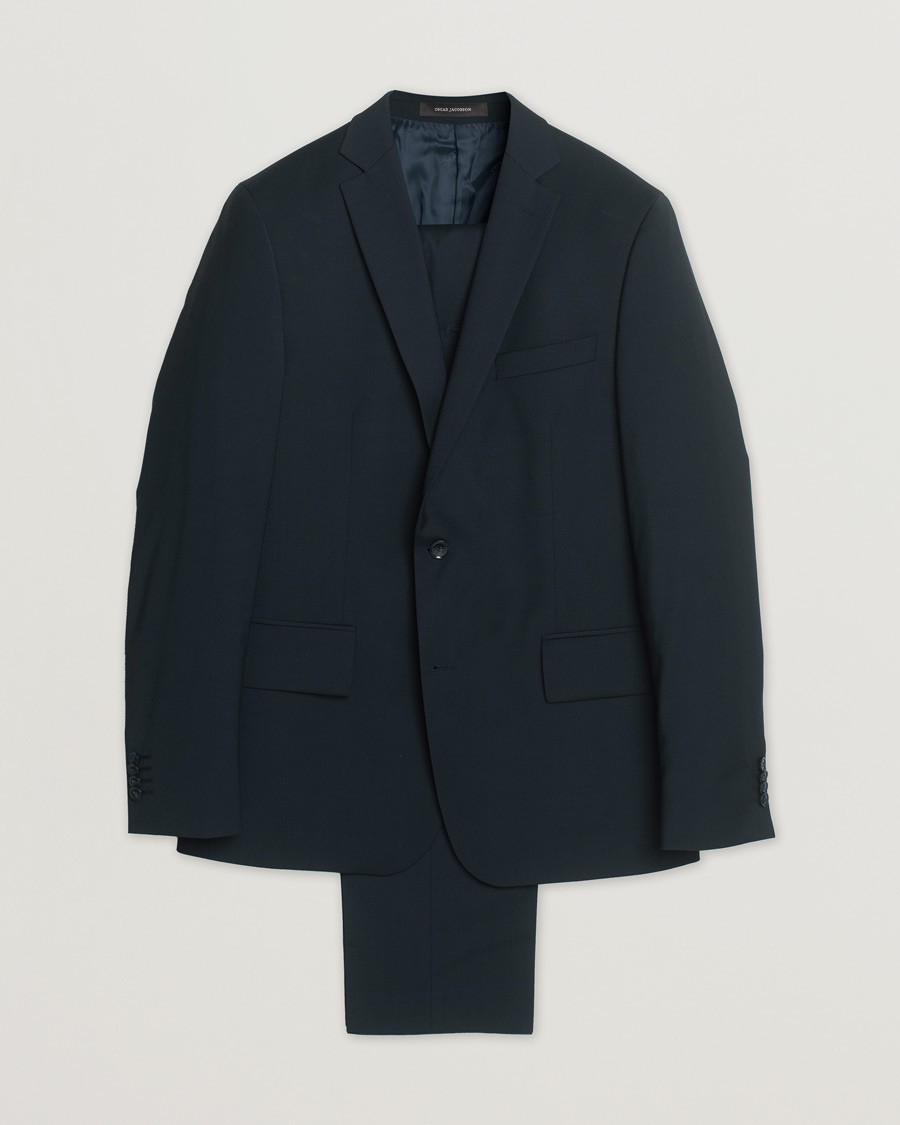 Mies | Oscar Jacobson Floyd/Dave Wool Suit Navy 52 | Pre-owned | Oscar Jacobson Floyd/Dave Wool Suit Navy 52