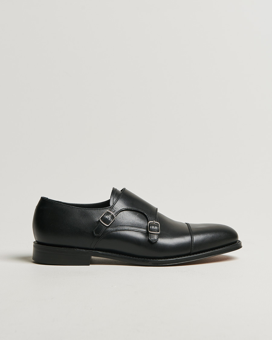 Mies | Loake 1880 Cannon Monkstrap Black Calf | Pre-owned | Loake 1880 Cannon Monkstrap Black Calf