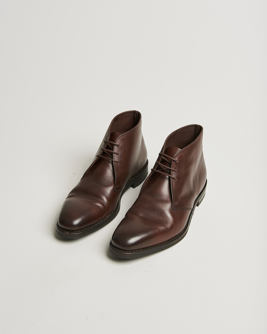 Mies | Loake 1880 Pimlico Chukka Boot Dark Brown Calf | Pre-owned | Loake 1880 Pimlico Chukka Boot Dark Brown Calf