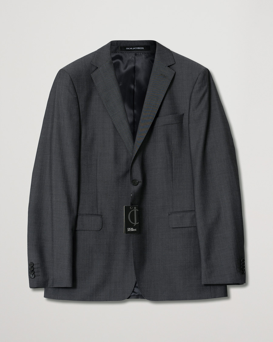 Mies | Pre-owned Pikkutakit | Pre-owned | Oscar Jacobson Fuego Blazer Wool Dark Grey