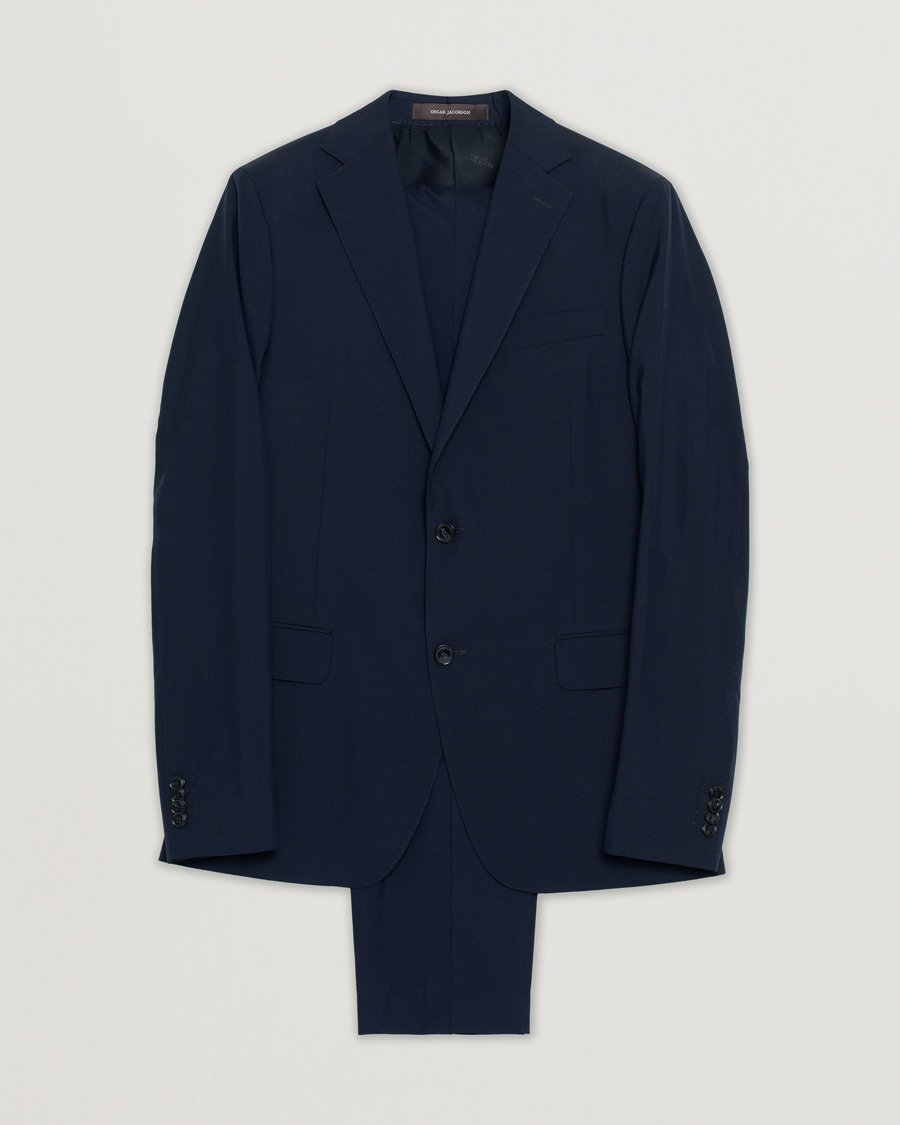 Mies | Oscar Jacobson Super 120's Wool Suit Navy 150 | Pre-owned | Oscar Jacobson Super 120's Wool Suit Navy 150