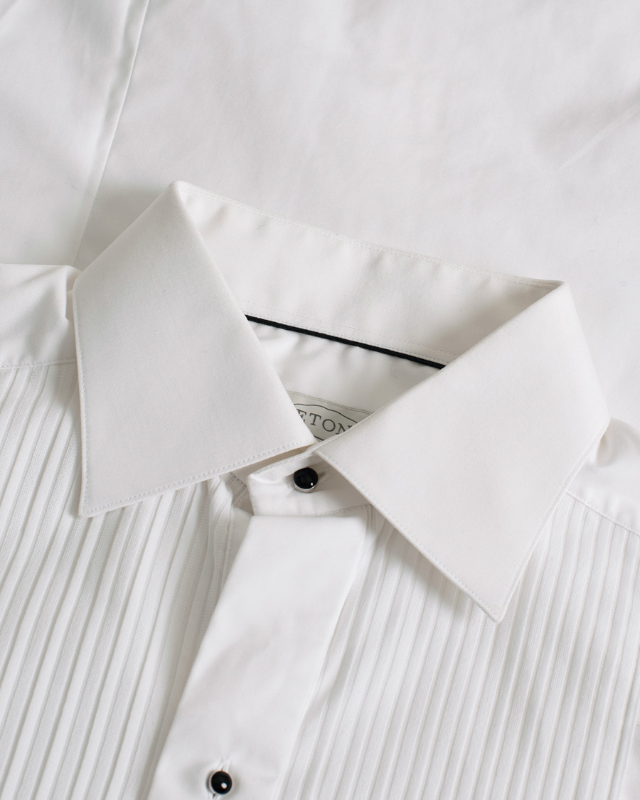 Mies | Kauluspaidat | Pre-owned | Eton Slim Fit Tuxedo Shirt Black Ribbon White