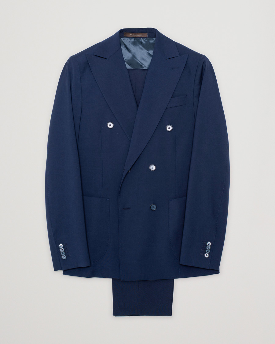 Mies | Pre-owned Pikkutakit | Pre-owned | Oscar Jacobson Erik Double Breasted Suit Napoli Blue 46