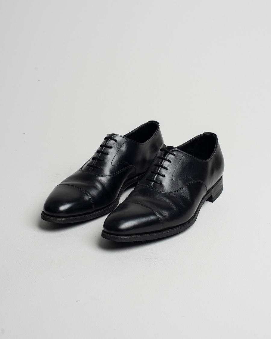 Mies | Edward Green Chelsea Oxford Black Calf | Pre-owned | Edward Green Chelsea Oxford Black Calf