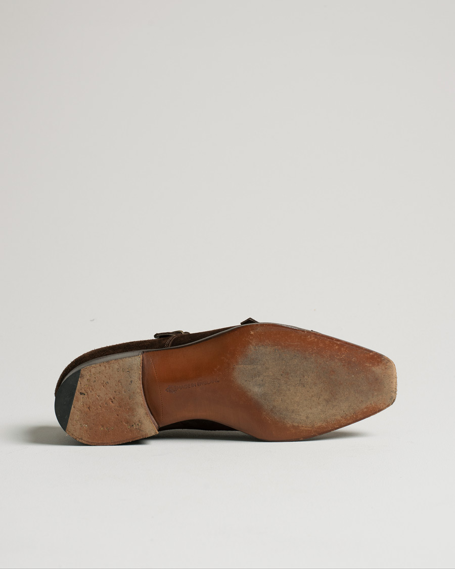 Mies | Edward Green Westminster Double Monk Mink Suede | Pre-owned | Edward Green Westminster Double Monk Mink Suede