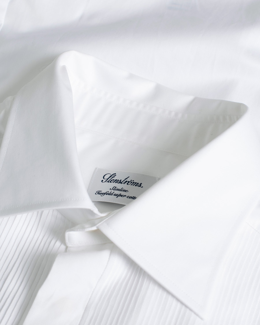 Mies | Stenströms Slimline Smoking Shirt White | Pre-owned | Stenströms Slimline Smoking Shirt White