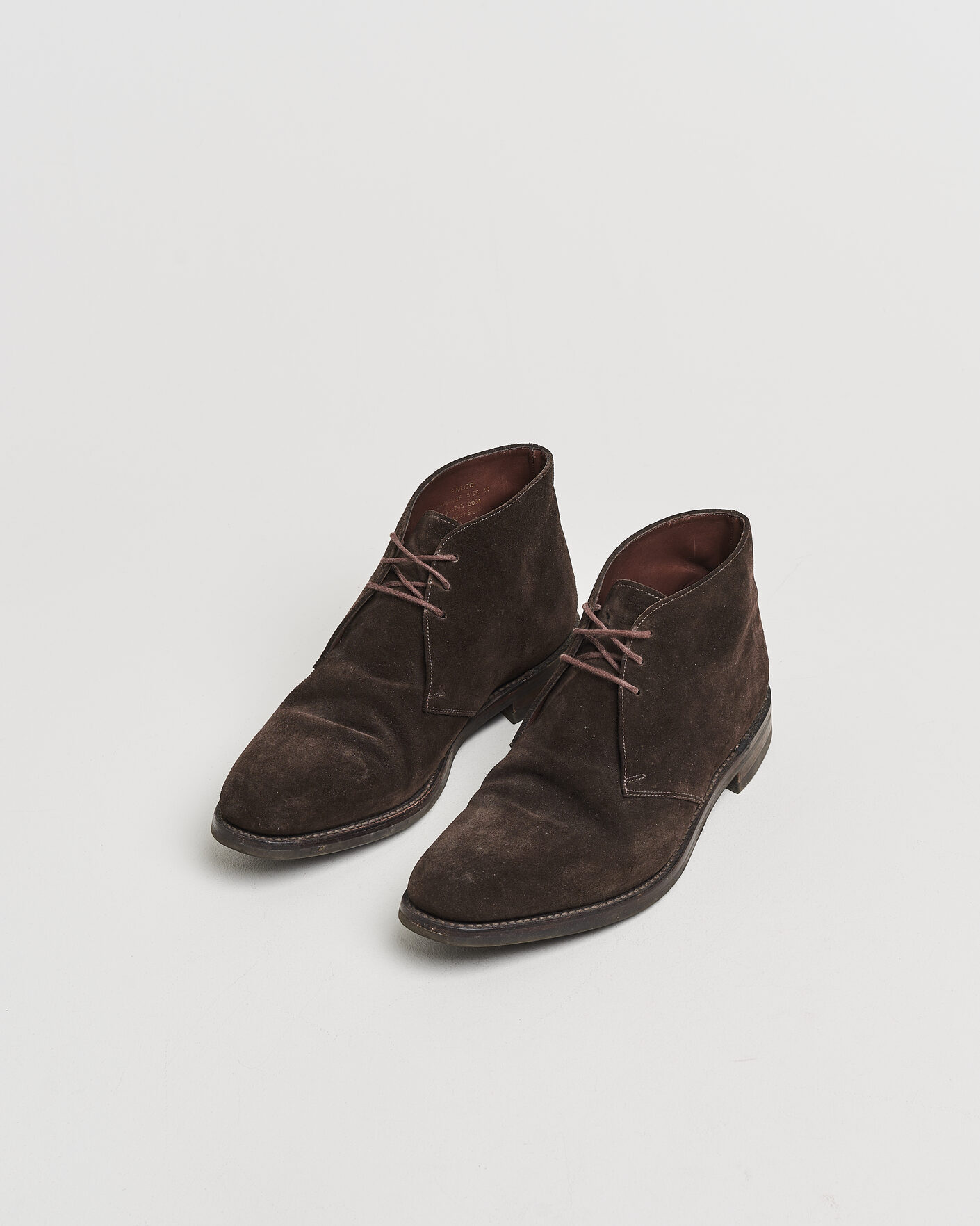 Mies | Pre-owned Pohjattavat kengät | Pre-owned | Loake 1880 Pimlico Chukka Boot Dark Brown Suede UK10 - EU44