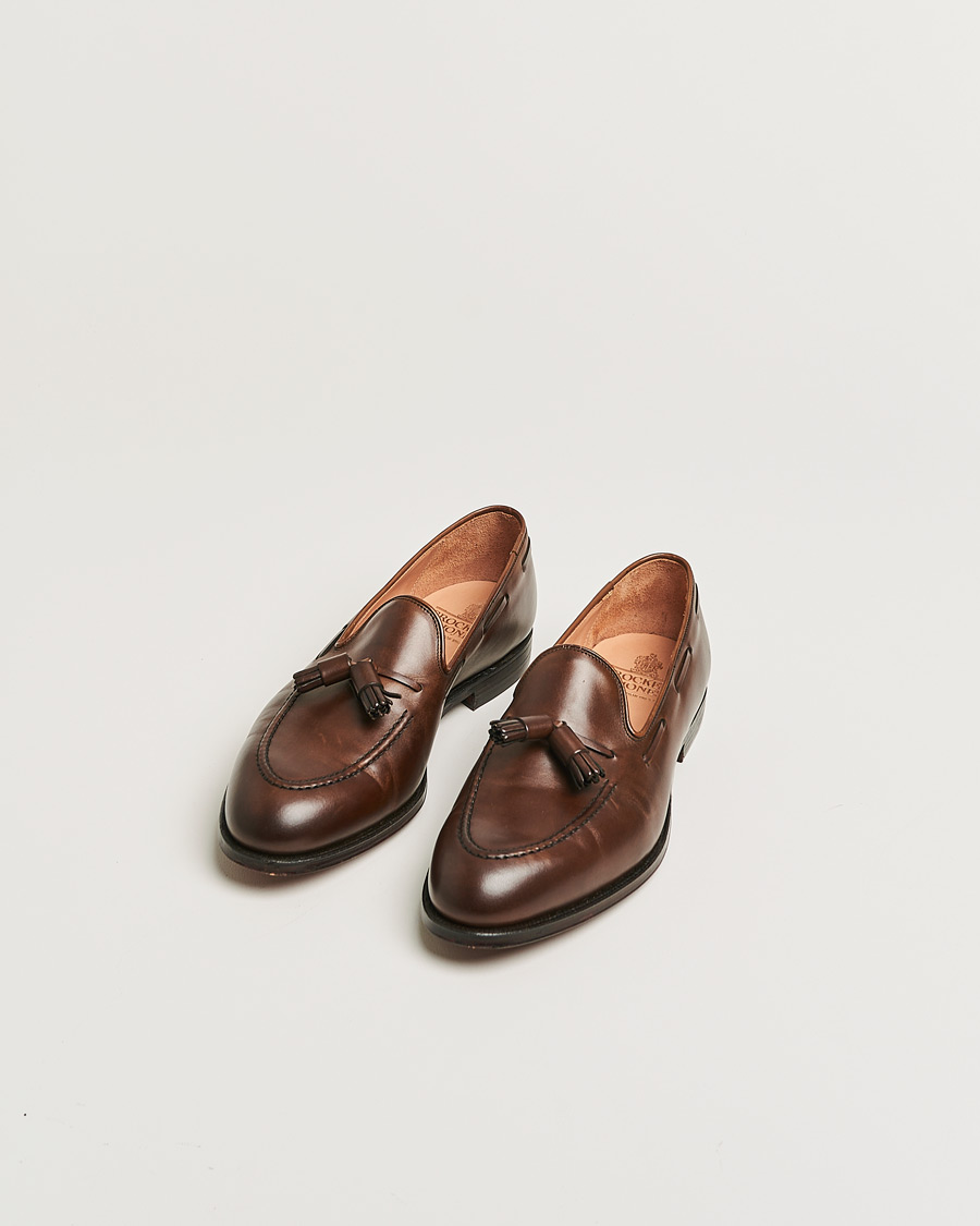 Mies | Crockett & Jones Cavendish Tassel Loafer Dark Brown Calf | Pre-owned | Crockett & Jones Cavendish Tassel Loafer Dark Brown Calf