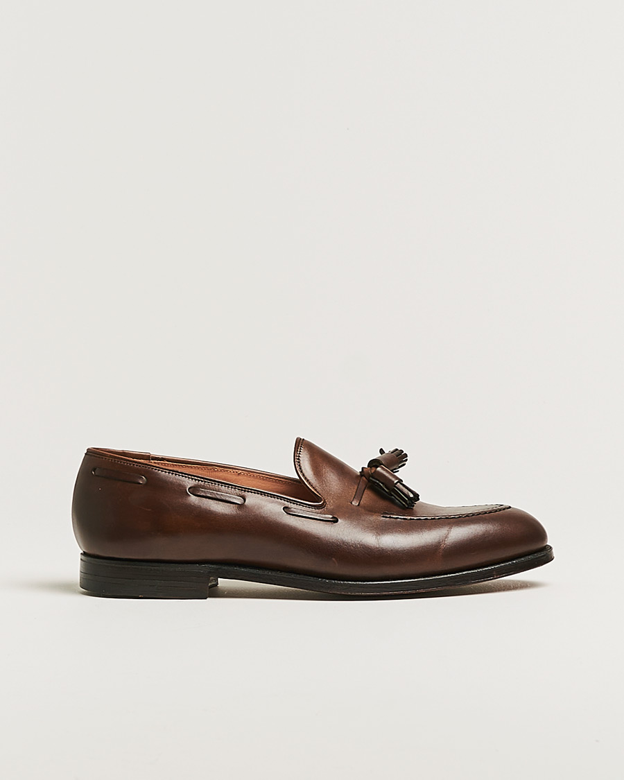 Mies | Crockett & Jones Cavendish Tassel Loafer Dark Brown Calf | Pre-owned | Crockett & Jones Cavendish Tassel Loafer Dark Brown Calf