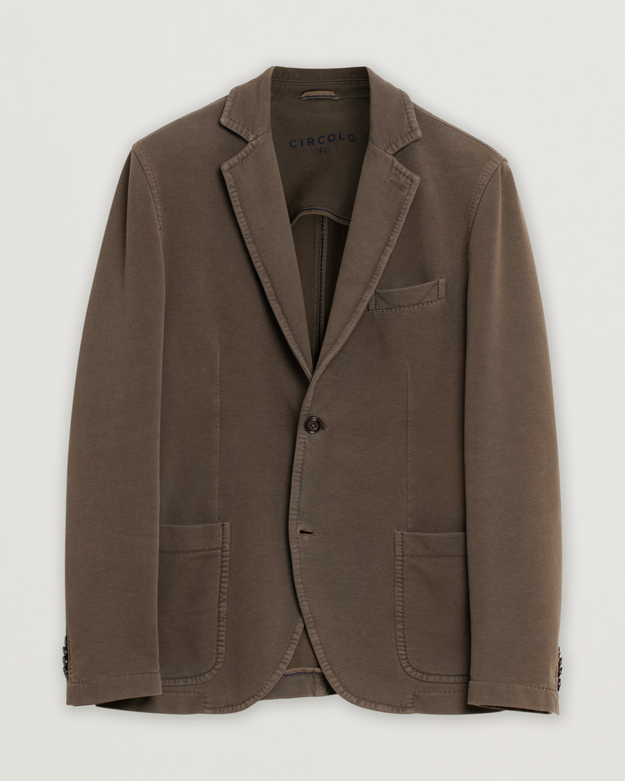 Mies | Pre-owned Pikkutakit | Pre-owned | Circolo 1901 Jersey Patch Pocket Blazer Fango Brown 48