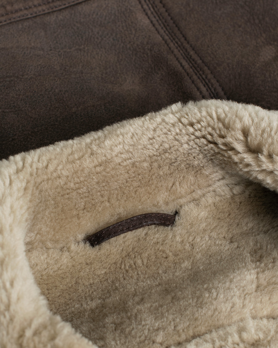 Mies | Pre-owned Takit | Pre-owned | J.Lindeberg Redster Mud Shearling Suede Jacket Mud Brown