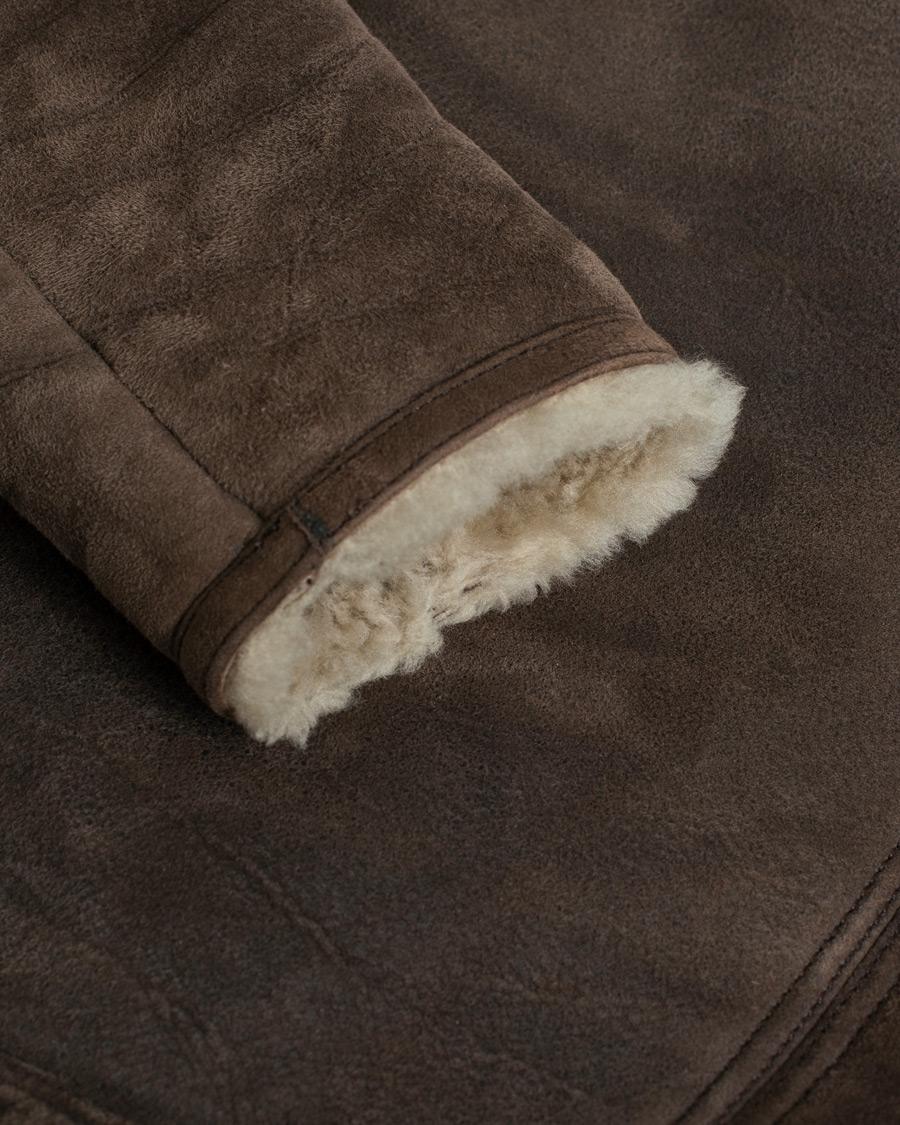 Mies | Pre-owned Takit | Pre-owned | J.Lindeberg Redster Mud Shearling Suede Jacket Mud Brown