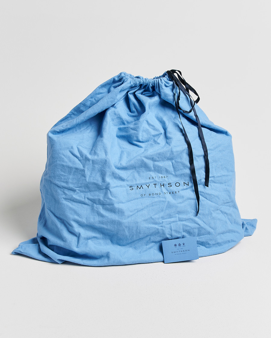 Mies | Smythson Burlington 24 Hour Bag Black Deerskin | Pre-owned | Smythson Burlington 24 Hour Bag Black Deerskin