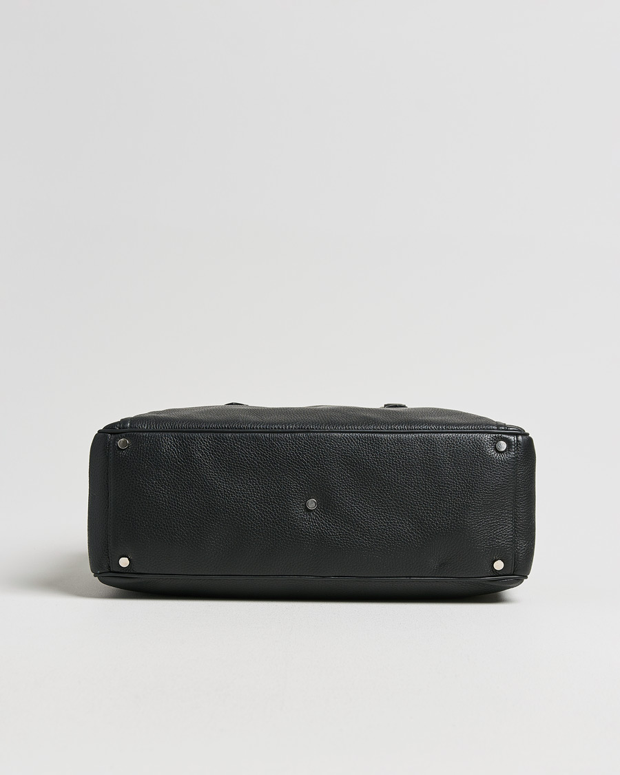 Mies | Smythson Burlington 24 Hour Bag Black Deerskin | Pre-owned | Smythson Burlington 24 Hour Bag Black Deerskin