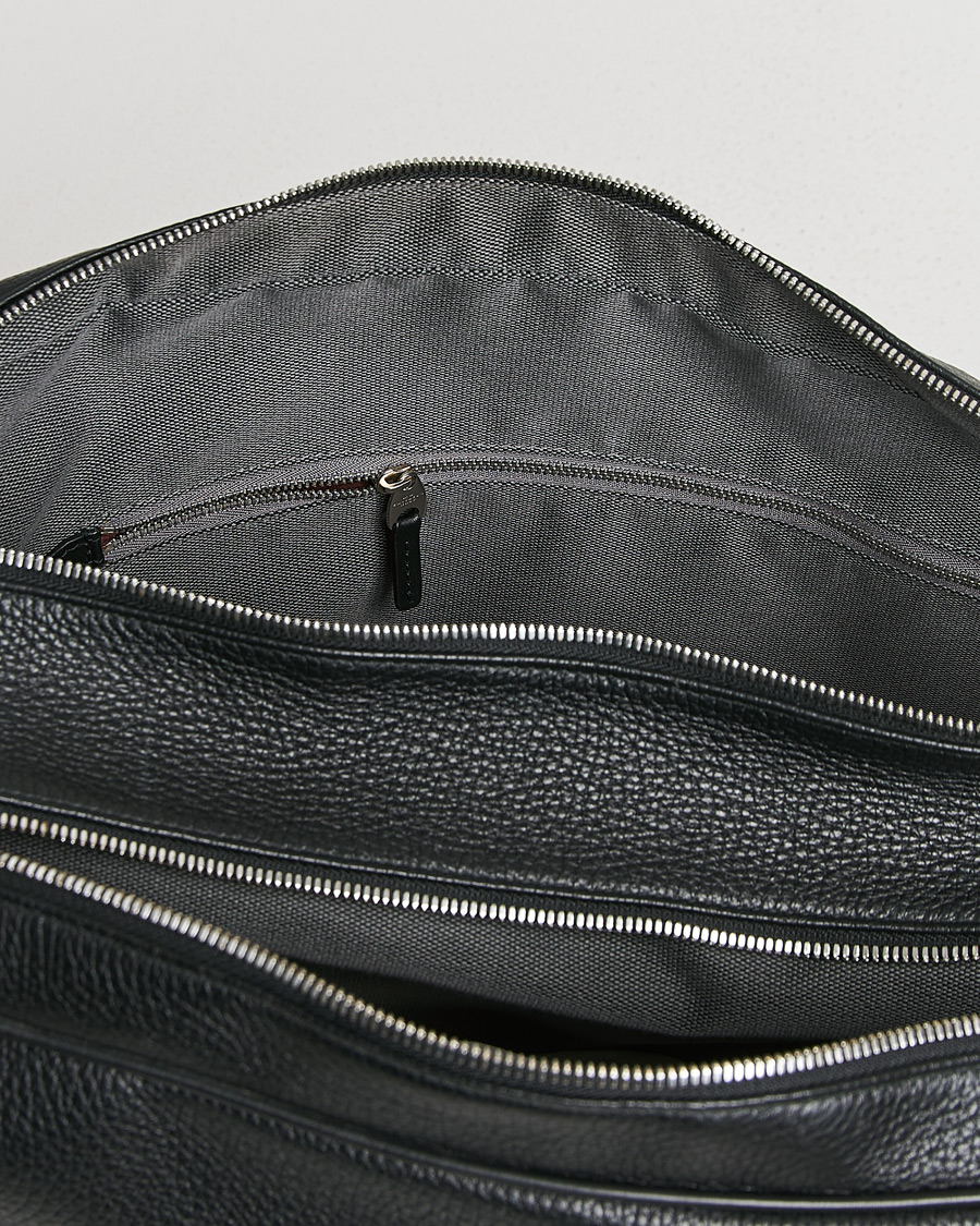 Mies | Smythson Burlington 24 Hour Bag Black Deerskin | Pre-owned | Smythson Burlington 24 Hour Bag Black Deerskin
