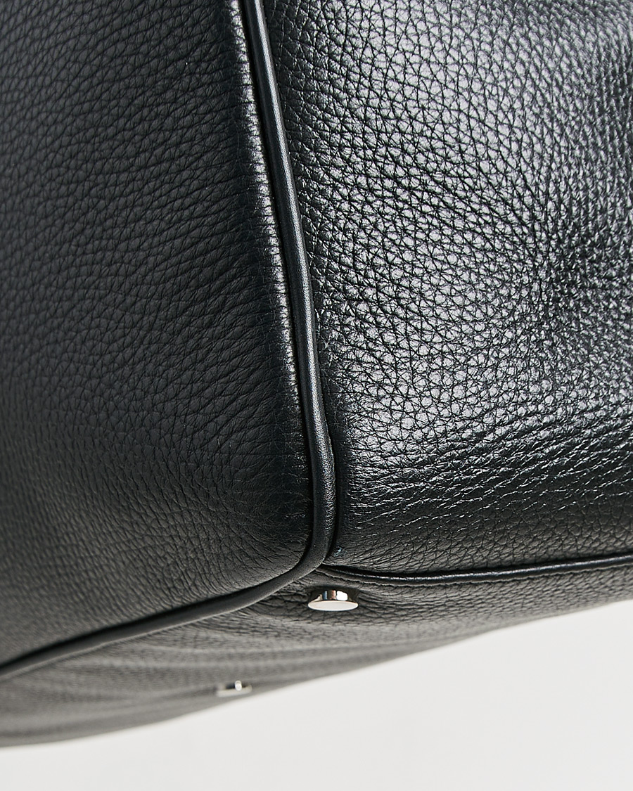 Mies | Smythson Burlington 24 Hour Bag Black Deerskin | Pre-owned | Smythson Burlington 24 Hour Bag Black Deerskin