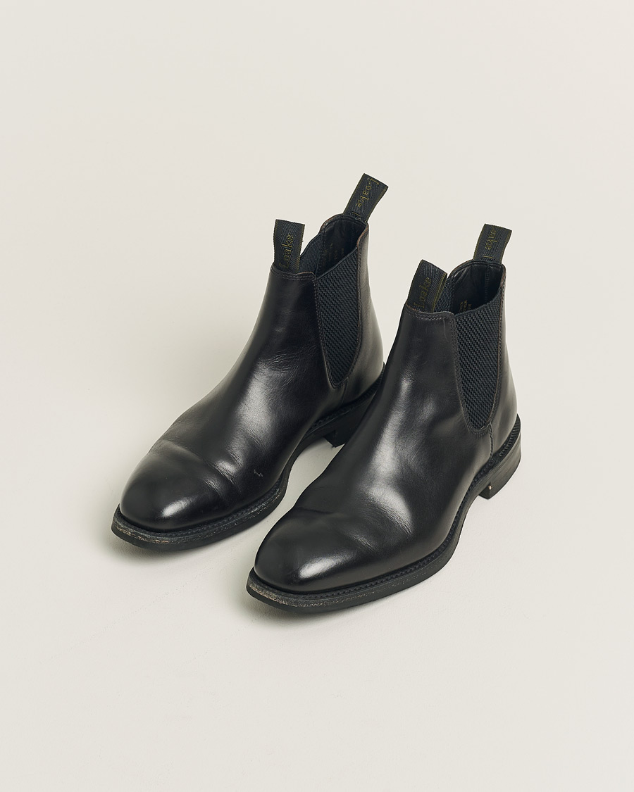 Mies | Loake 1880 Chatsworth Chelsea Boot Black Calf | Pre-owned | Loake 1880 Chatsworth Chelsea Boot Black Calf
