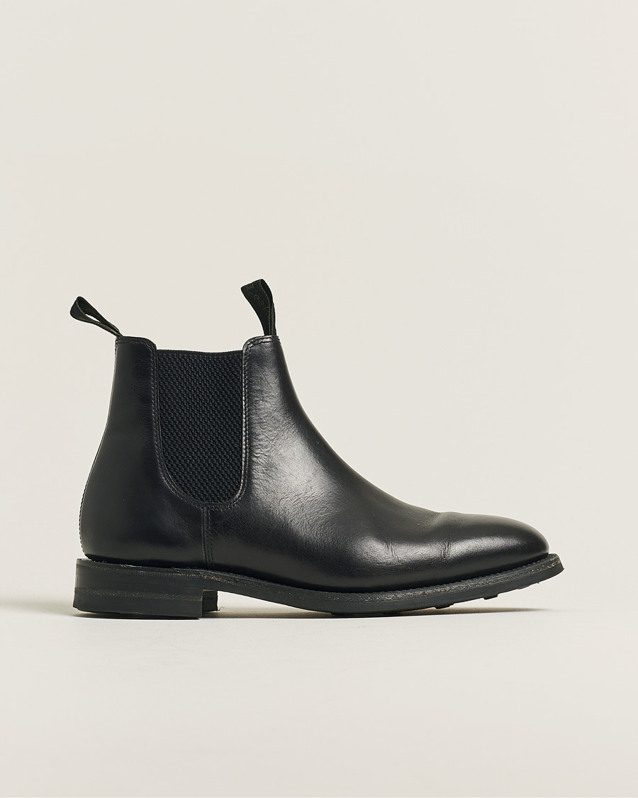 Mies | Loake 1880 Chatsworth Chelsea Boot Black Calf | Pre-owned | Loake 1880 Chatsworth Chelsea Boot Black Calf