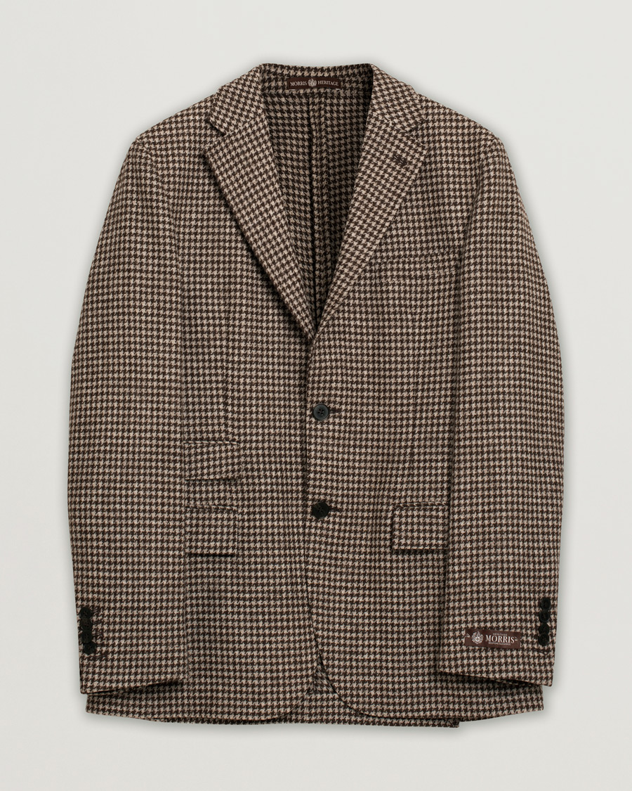 Mies | Morris Heritage Keith Dogtooth Blazer Brown 50 | Pre-owned | Morris Heritage Keith Dogtooth Blazer Brown 50