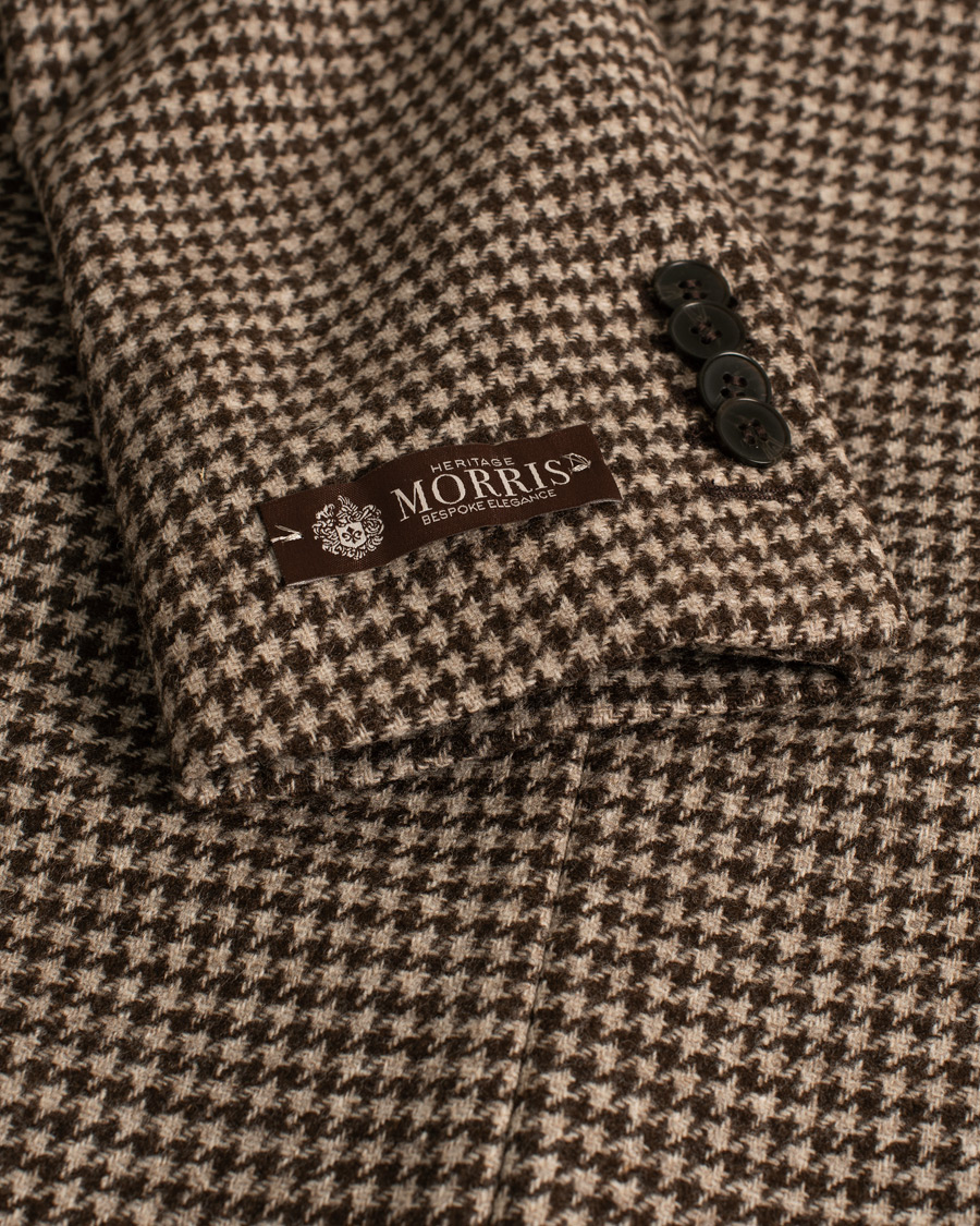 Mies | Morris Heritage Keith Dogtooth Blazer Brown 50 | Pre-owned | Morris Heritage Keith Dogtooth Blazer Brown 50