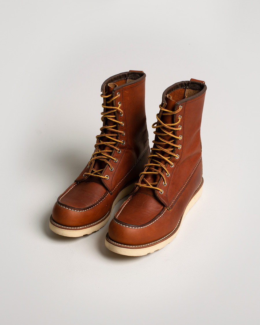 Mies | Red Wing Shoes Moc Toe High Boot Oro Slick Leather | Pre-owned | Red Wing Shoes Moc Toe High Boot Oro Slick Leather