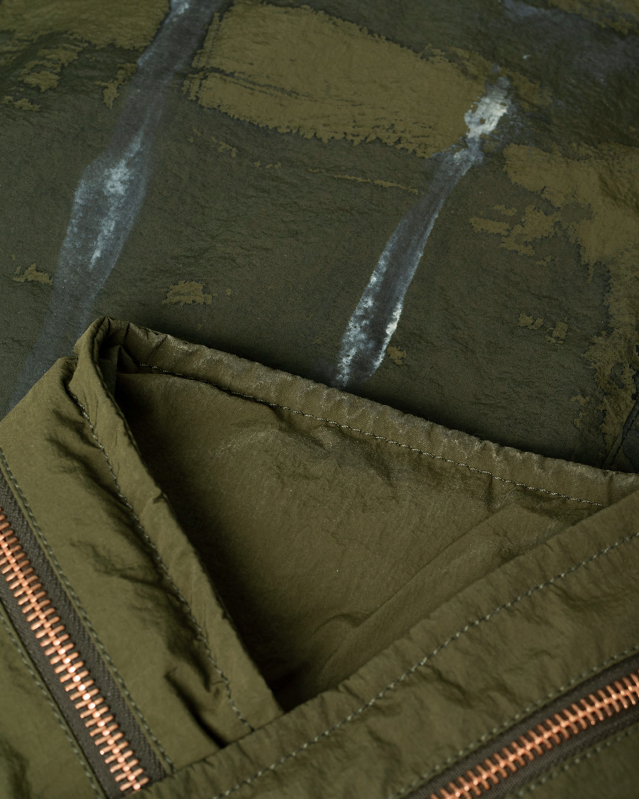 Mies | Takit | Pre-owned | President's Safety Vintage Nylon Washed Hand Paint Jacket Army M