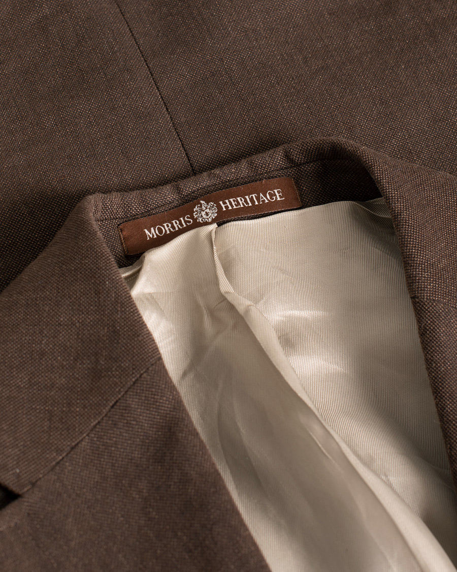 Mies | Pre-owned Pikkutakit | Pre-owned | Morris Heritage Frank Oxford Linen/Cotton Blazer Brown