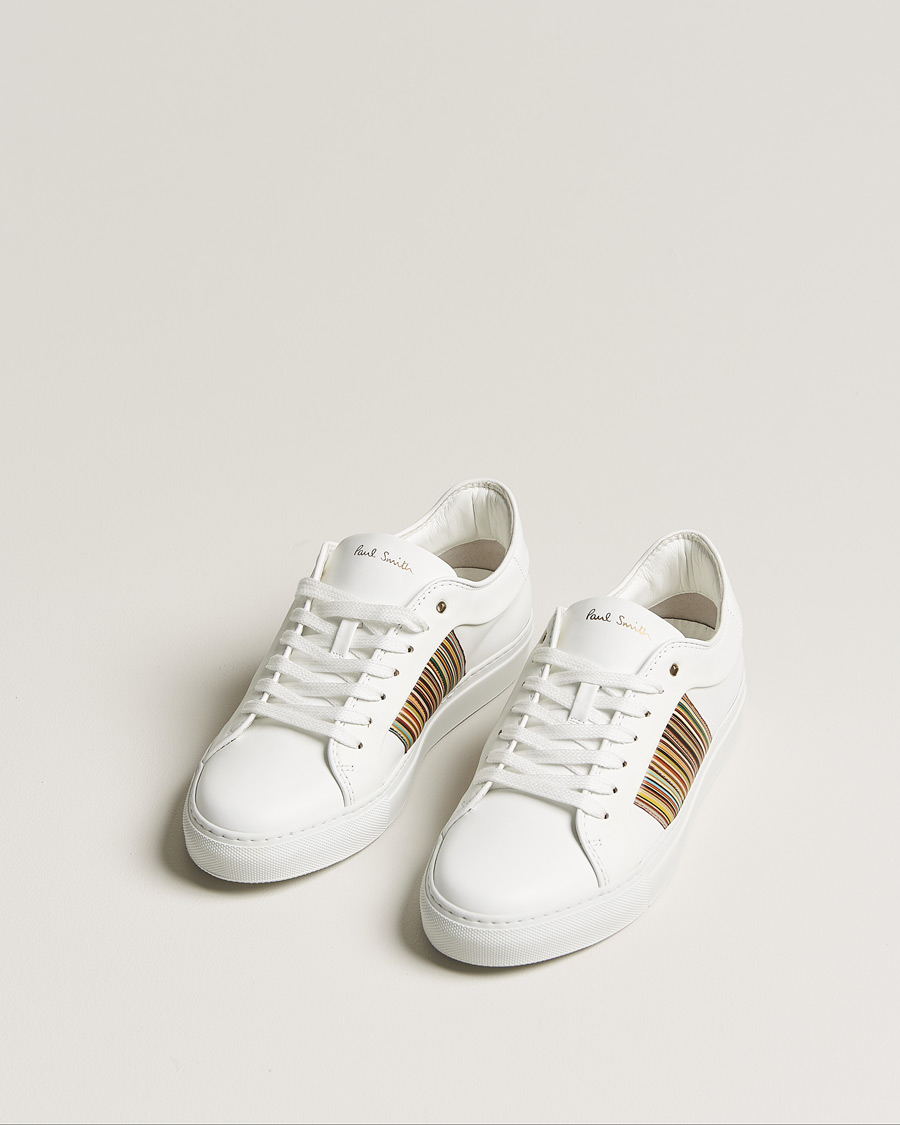 Mies | Paul Smith Ivo Sneaker White Multistripe Nappa | Pre-owned | Paul Smith Ivo Sneaker White Multistripe Nappa