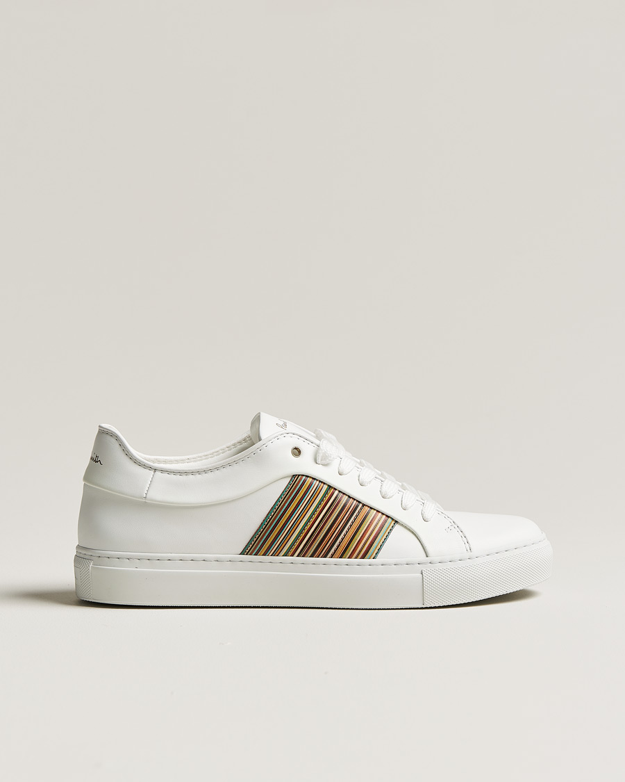 Mies | Paul Smith Ivo Sneaker White Multistripe Nappa | Pre-owned | Paul Smith Ivo Sneaker White Multistripe Nappa