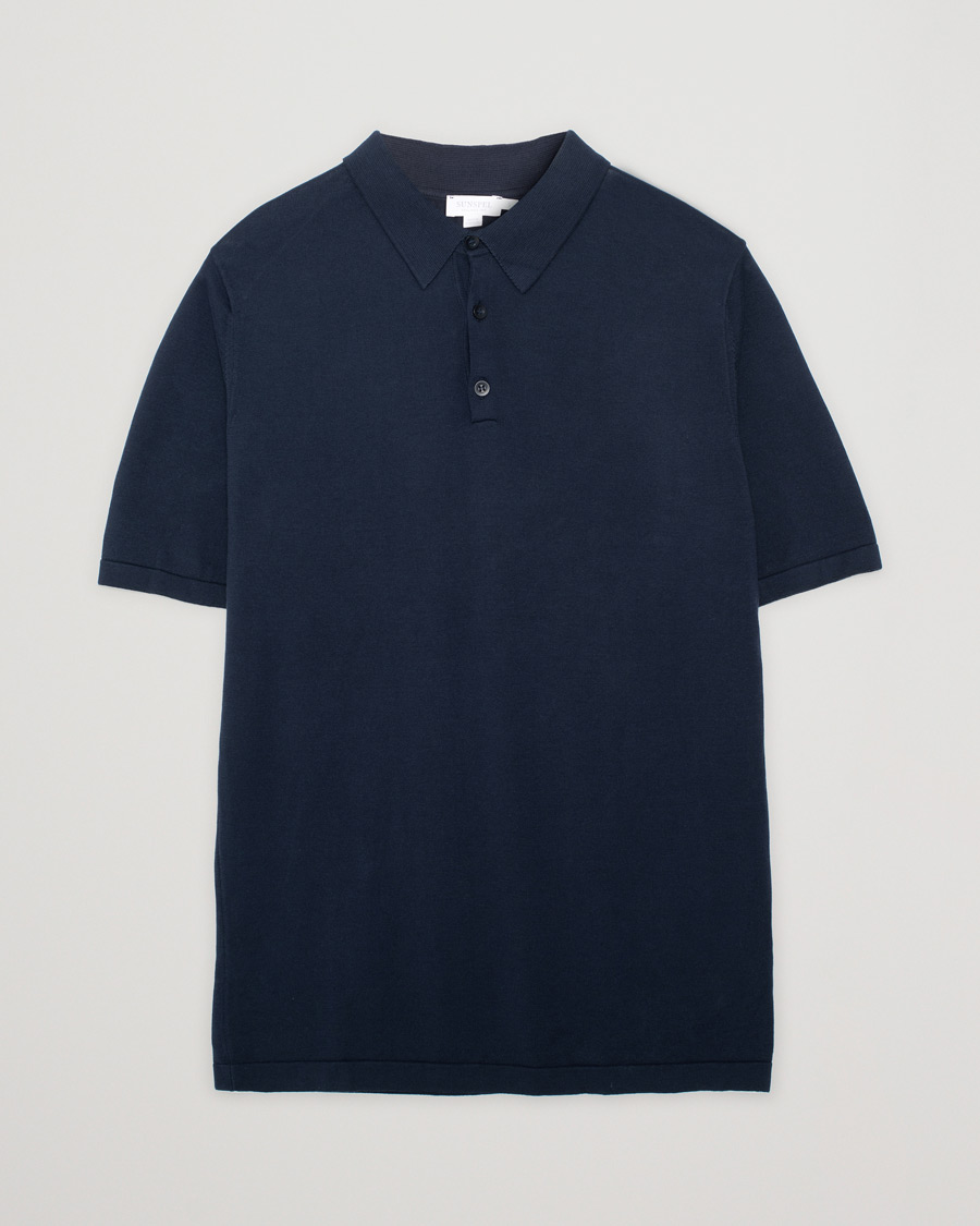 Mies | Pikeet | Pre-owned | John Smedley Adrian Slim Fit Sea Island Polo Navy