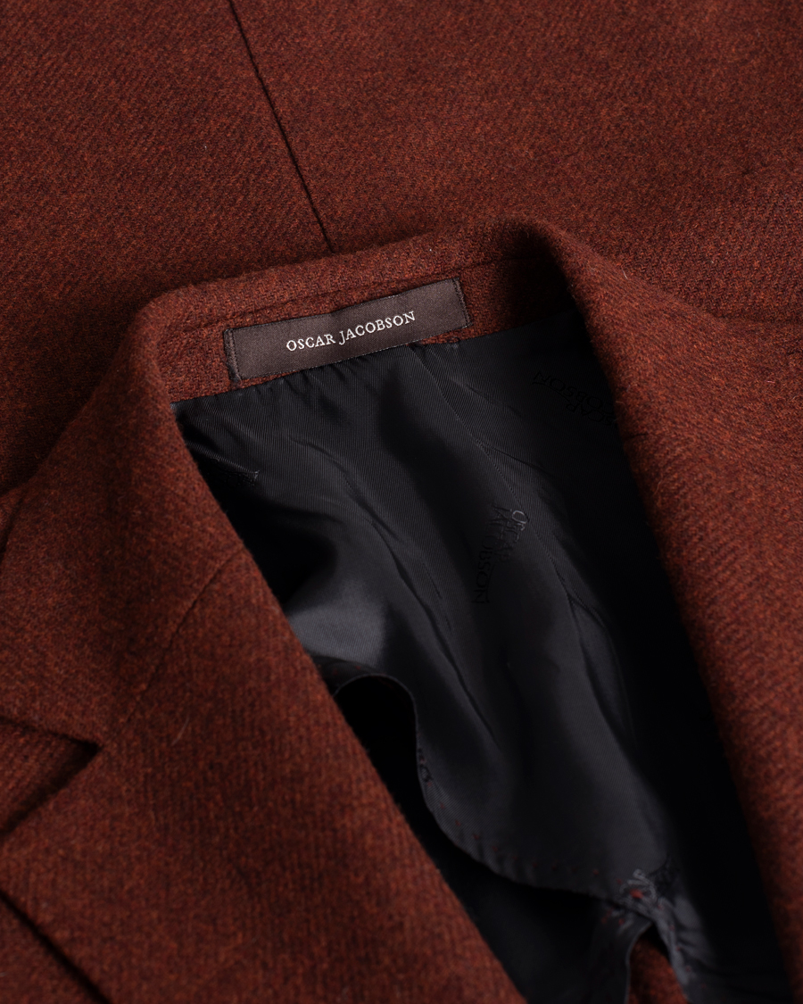 Mies | Oscar Jacobson Edgar Flannel Blazer Rust 48 | Pre-owned | Oscar Jacobson Edgar Flannel Blazer Rust 48