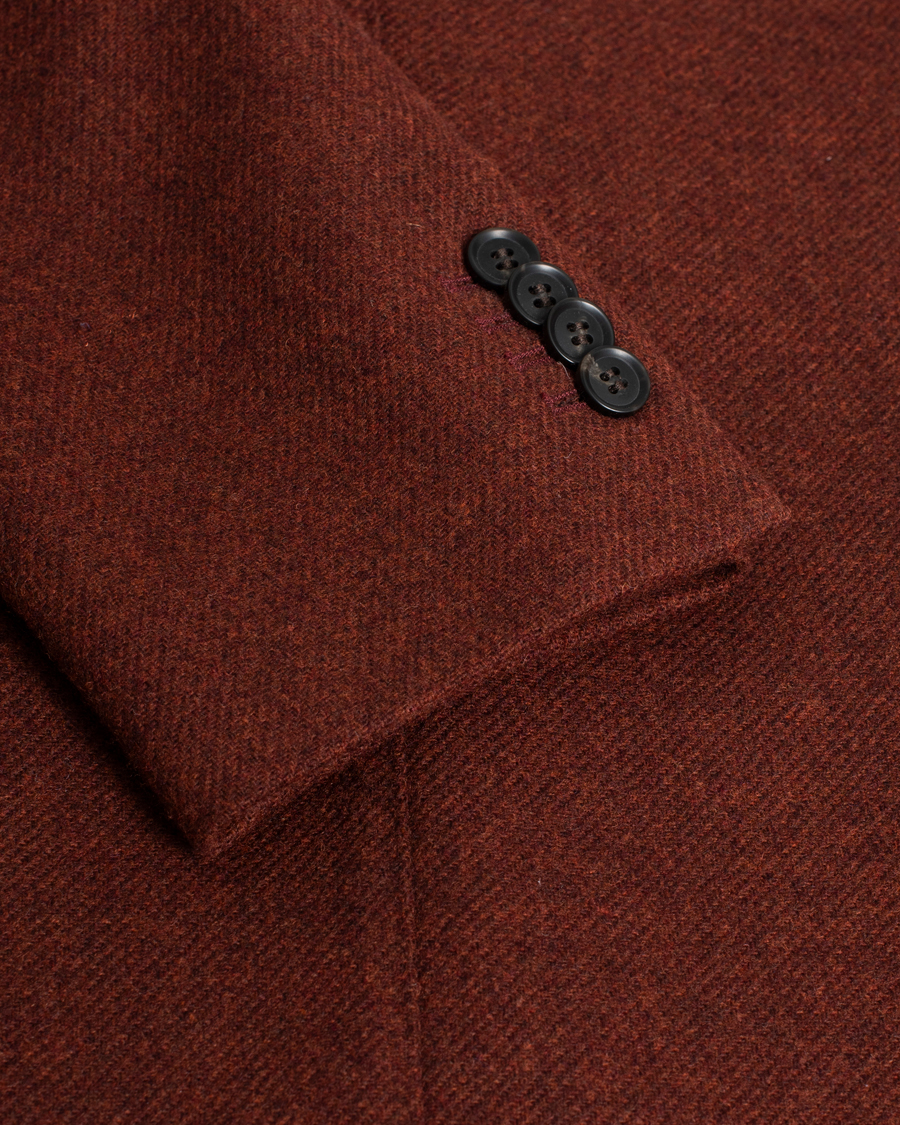 Mies | Pikkutakit | Pre-owned | Oscar Jacobson Edgar Flannel Blazer Rust 48