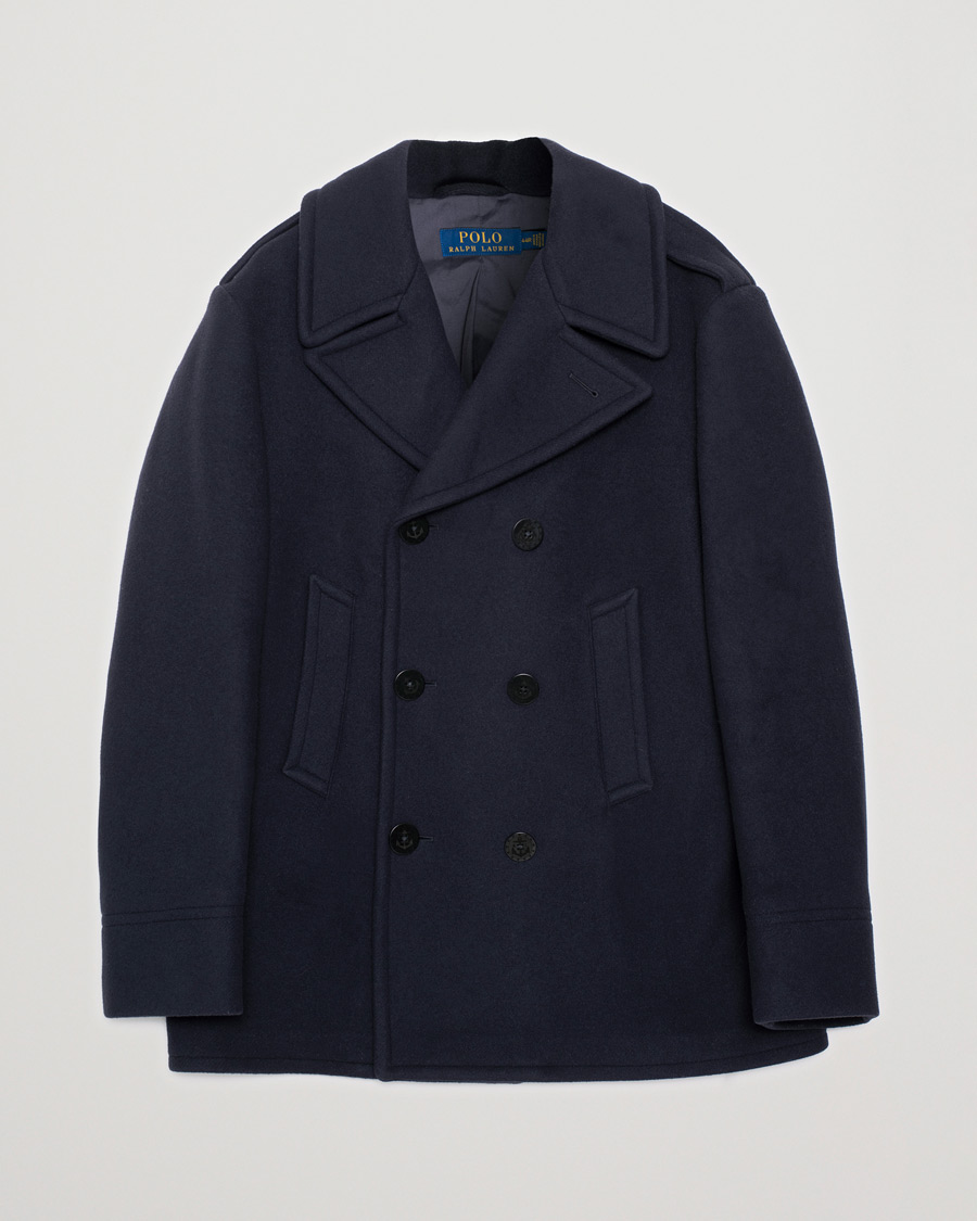 Mies | Polo Ralph Lauren Wool Peacoat Navy | Pre-owned | Polo Ralph Lauren Wool Peacoat Navy