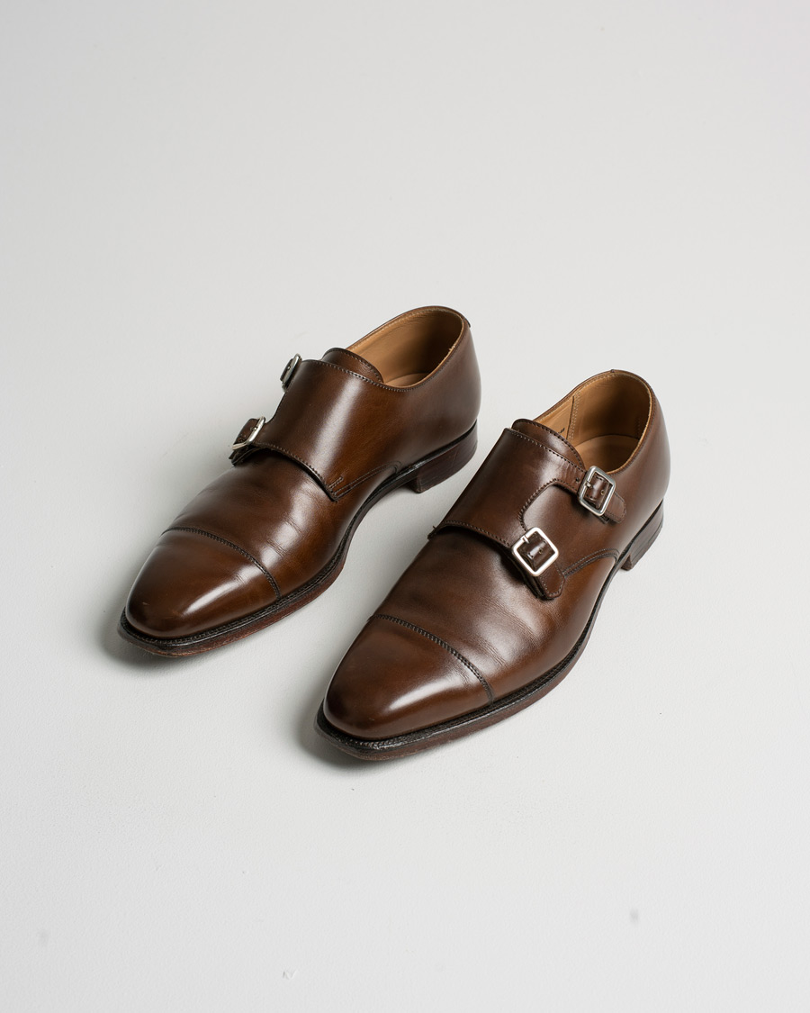 Mies | Pre-owned Kengät | Pre-owned | Crockett & Jones Lowndes Monkstrap City Sole Dark Brown Calf UK6,5 - EU40,5