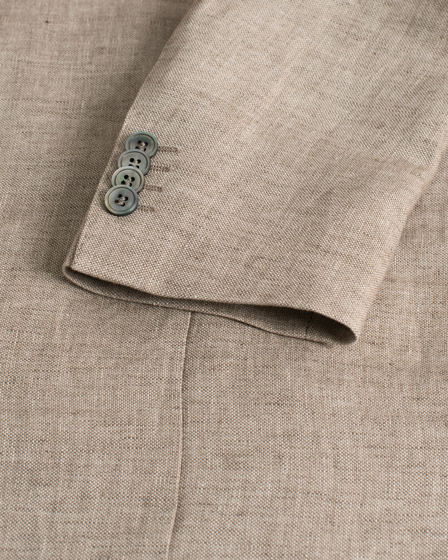 Mies | Oscar Jacobson Egel Linen Blazer Beige | Pre-owned | Oscar Jacobson Egel Linen Blazer Beige