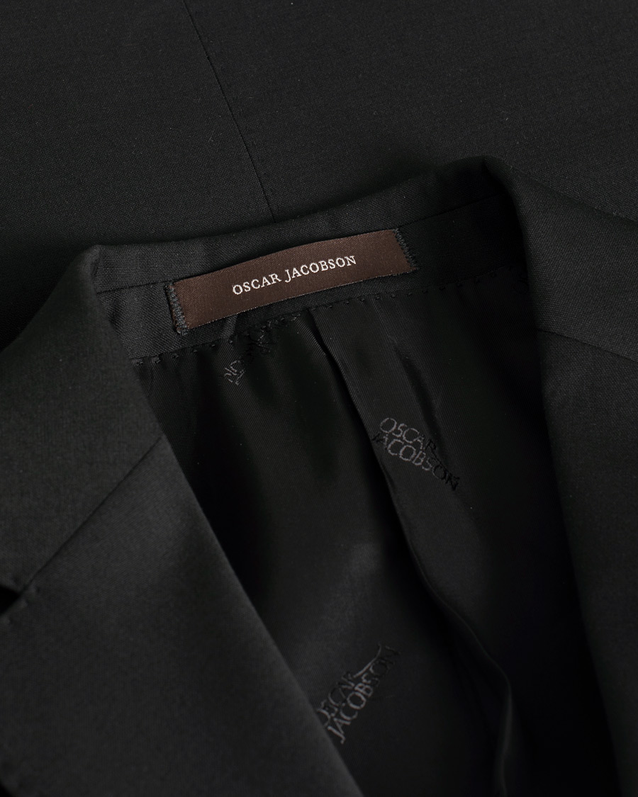 Mies | Oscar Jacobson Edmund Wool Stretch Suit Black 44 - 46 | Pre-owned | Oscar Jacobson Edmund Wool Stretch Suit Black 44 - 46