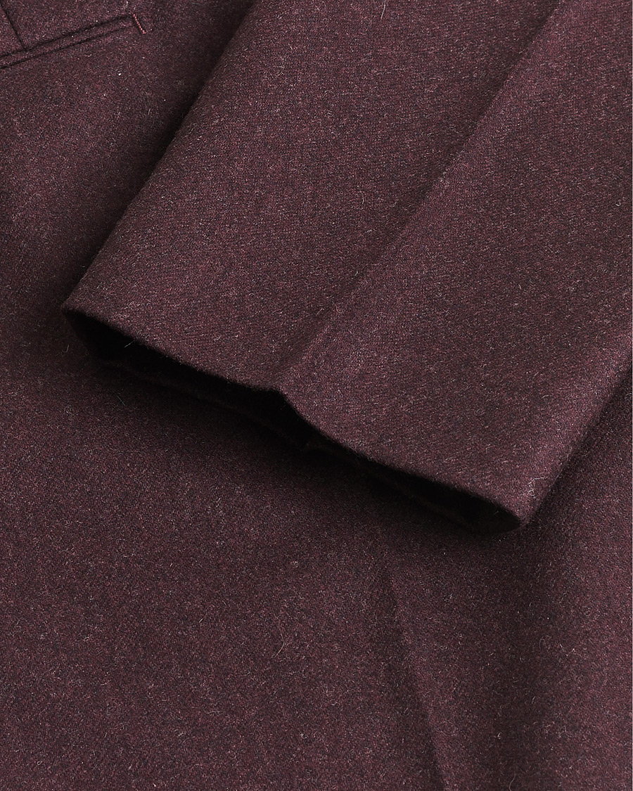 Mies | Pre-owned Housut | Pre-owned | Incotex Slim Fit Super 100's Wool Flannel Trousers Burgundy 48