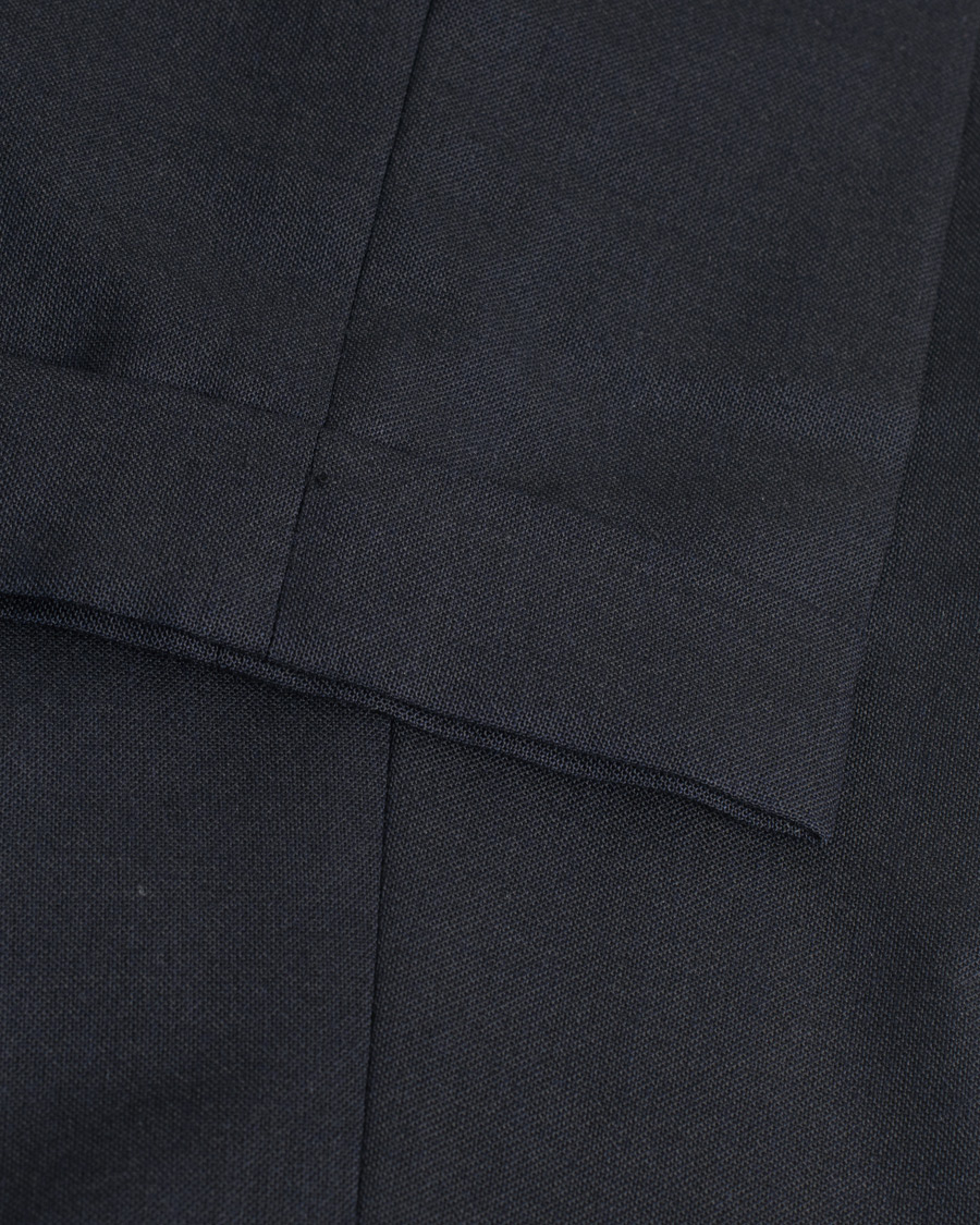 Mies | Berg&Berg Arnold Pleated Side Adjuster Wool Trousers Navy 48 | Pre-owned | Berg&Berg Arnold Pleated Side Adjuster Wool Trousers Navy 48