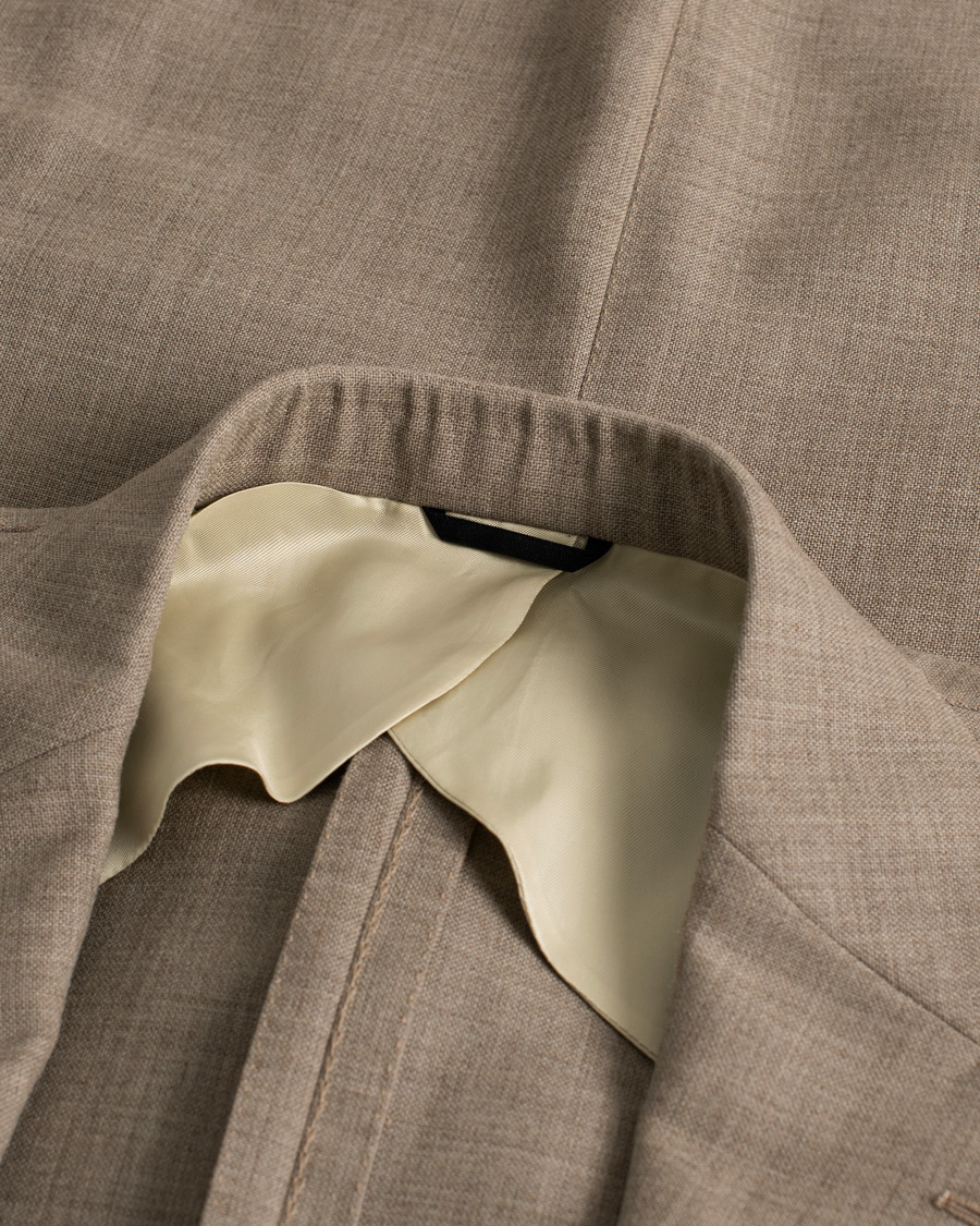 Mies | Berg&Berg Dan Wool Suit Taupe Melange 50 | Pre-owned | Berg&Berg Dan Wool Suit Taupe Melange 50