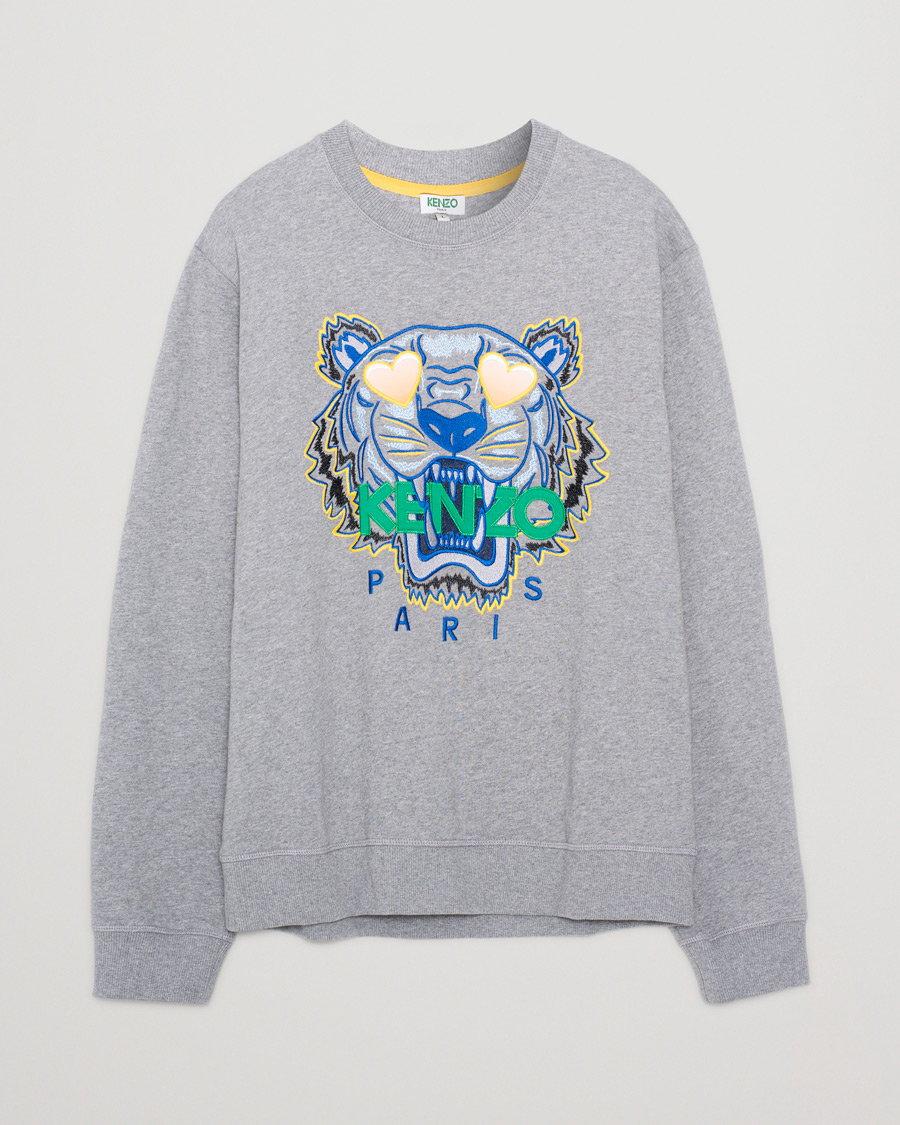 Mies | Kenzo Tiger Valentine Sweatshirt Light Grey | Pre-owned | Kenzo Tiger Valentine Sweatshirt Light Grey